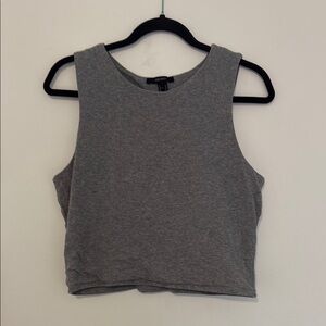 Forever 21 Charcoal Sleeveless Crop Top